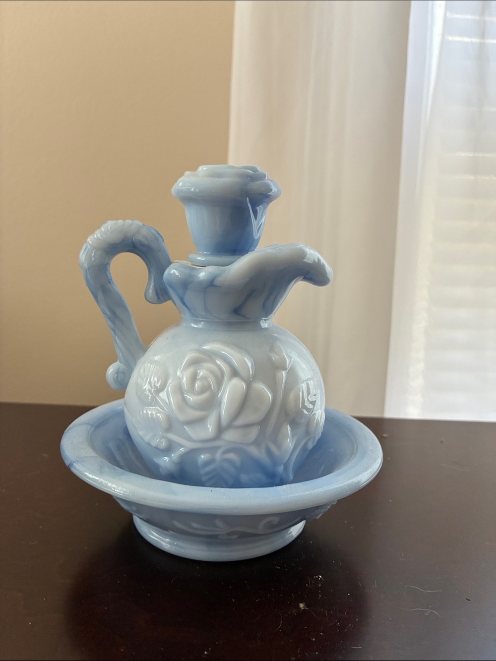 Avon Blue Glass Collectible Bottle